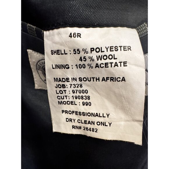 Vintage Wimbledon Of England Mens Navy Blazer 46R Wool Blend Suit Jacket Classic - Picture 4 of 11